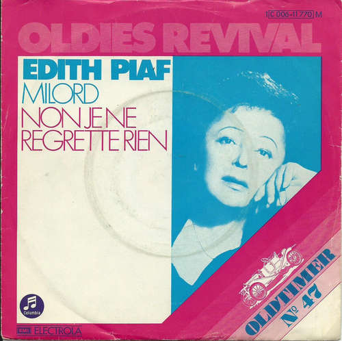 Cover Edith Piaf - Milord / Non Je Ne Regrette Rien (7, Single, RE) Schallplatten Ankauf
