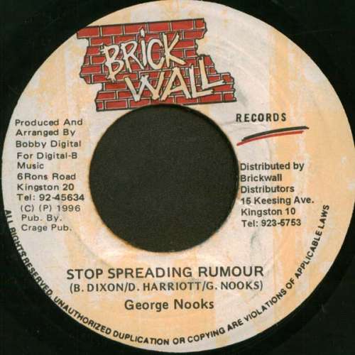 Cover George Nooks - Stop Spreading Rumour (7) Schallplatten Ankauf