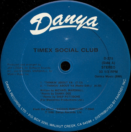 Cover Timex Social Club - Thinkin' About Ya (12, Single) Schallplatten Ankauf