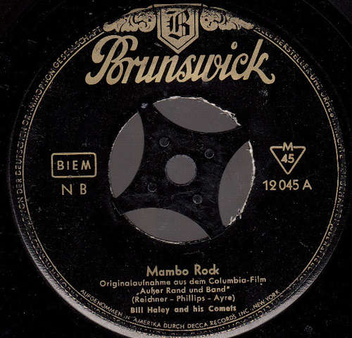 Cover Bill Haley And His Comets - Mambo Rock / Happy Baby (7, Single) Schallplatten Ankauf