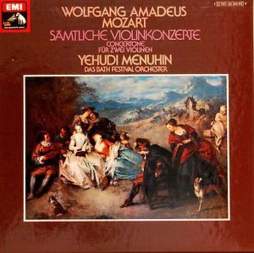 Cover Wolfgang Amadeus Mozart - Yehudi Menuhin, Das Bath Festival Orchester* - Sämtliche Violinkonzerte (4xLP, Comp + Box) Schallplatten Ankauf