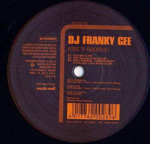 Cover DJ Franky Gee* & Paul Straker - Gee's Groove (12) Schallplatten Ankauf