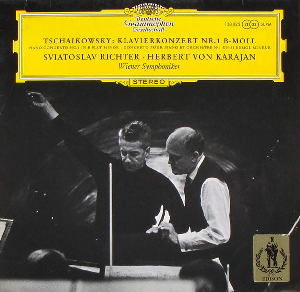 Cover Tschaikowsky*, Sviatoslav Richter, Herbert Von Karajan, Wiener Symphoniker - Klavierkonzert Nr. 1 B-Moll (LP) Schallplatten Ankauf