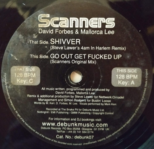 Cover Scanners - Shivver / Go Out Get Fucked Up (12) Schallplatten Ankauf