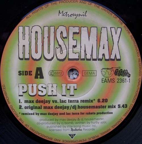 Cover Housemax - Push It (12) Schallplatten Ankauf