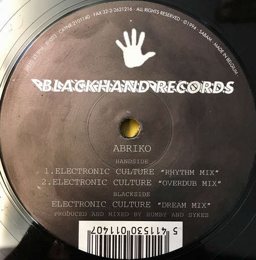 Cover Abriko - Electronic Culture (12) Schallplatten Ankauf