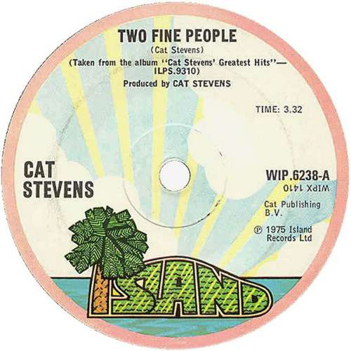 Cover Cat Stevens - Two Fine People (7, Single, Sol) Schallplatten Ankauf