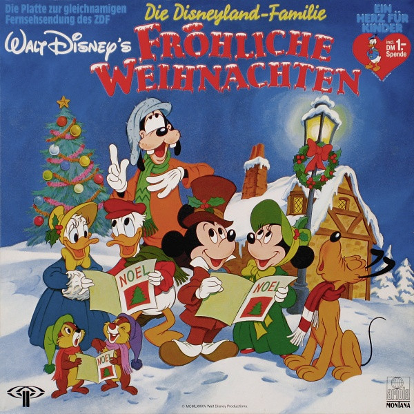 Cover Die Disneyland-Familie - Walt Disney's Fröhliche Weihnachten (LP, Album) Schallplatten Ankauf