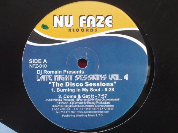 Cover DJ Romain - Late Night Sessions Vol. 4 (12) Schallplatten Ankauf
