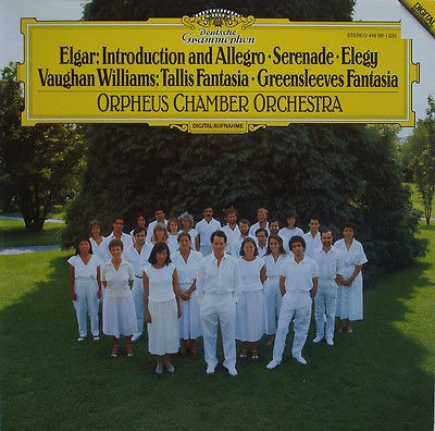 Cover Elgar*, Vaughan Williams*, Orpheus Chamber Orchestra - Introduction And Allegro • Serenade • Elegy / Tallis Fantasia • Greensleeves Fantasia (LP) Schallplatten Ankauf