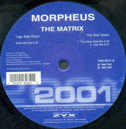 Cover Morpheus (2) - The Matrix (12) Schallplatten Ankauf