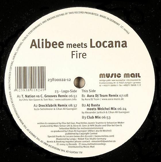Bild Alibee meets Locana - Fire (12) Schallplatten Ankauf