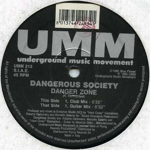 Cover Dangerous Society - Danger Zone (12) Schallplatten Ankauf