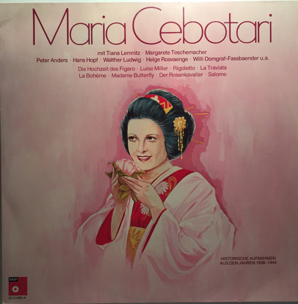 Cover Maria Cebotari - Maria Cebotari (2xLP, Comp, Mono) Schallplatten Ankauf