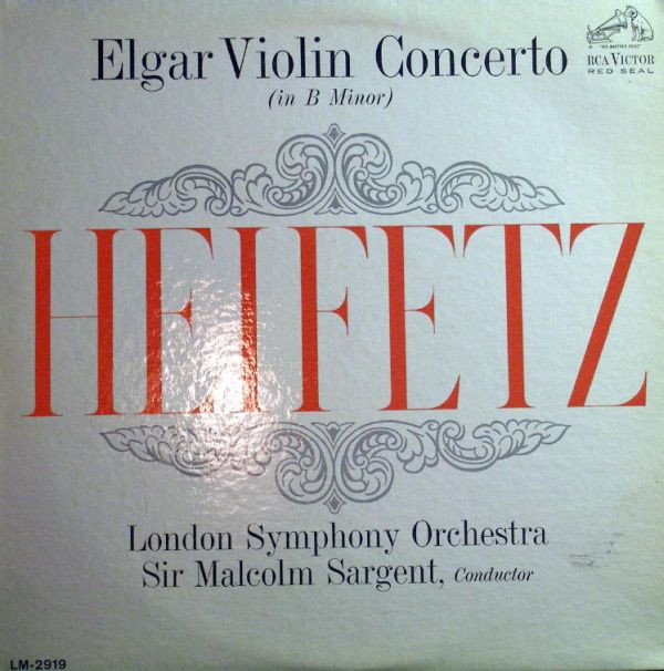 Cover Heifetz* / The London Symphony Orchestra - Elgar Violin Concerto (In B Minor) (LP, Mono) Schallplatten Ankauf