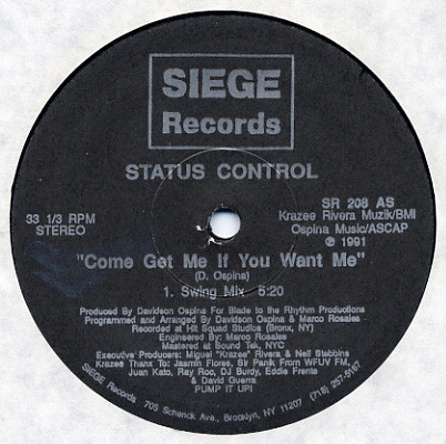 Cover Status Control - Come Get Me If You Want Me (12) Schallplatten Ankauf
