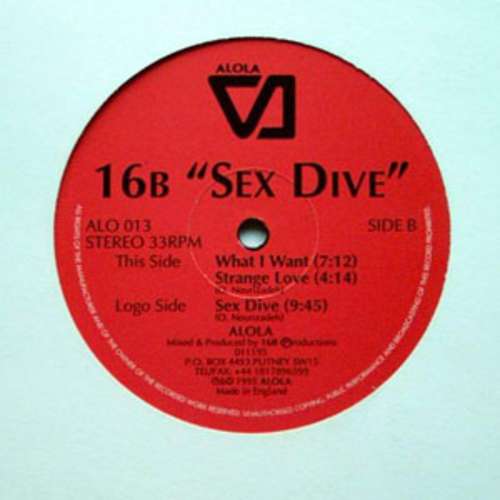 Cover 16B - Sex Dive (12) Schallplatten Ankauf
