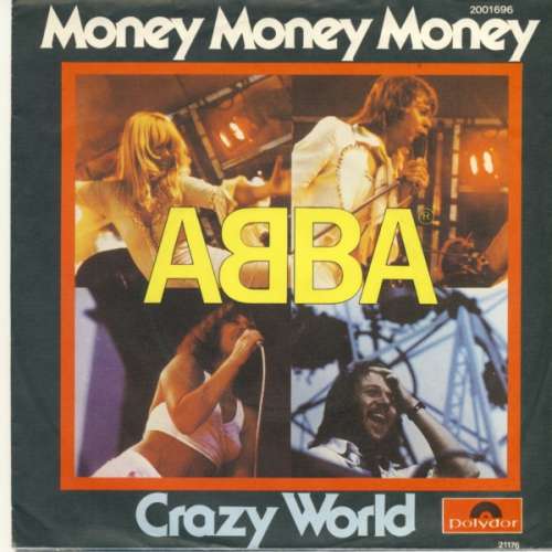 Cover ABBA - Money Money Money / Crazy World (7, Single) Schallplatten Ankauf