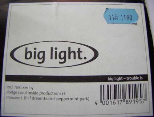 Cover Big Light - Trouble Is (12, Maxi) Schallplatten Ankauf
