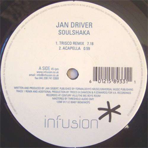 Cover Jan Driver - Soulshaka (12) Schallplatten Ankauf