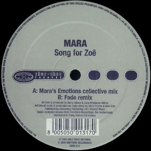 Cover Mara - Song For Zoë (12) Schallplatten Ankauf