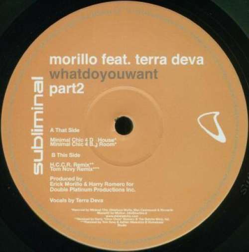 Cover Morillo* Feat. Terra Deva - What Do You Want (Part 2) (12) Schallplatten Ankauf