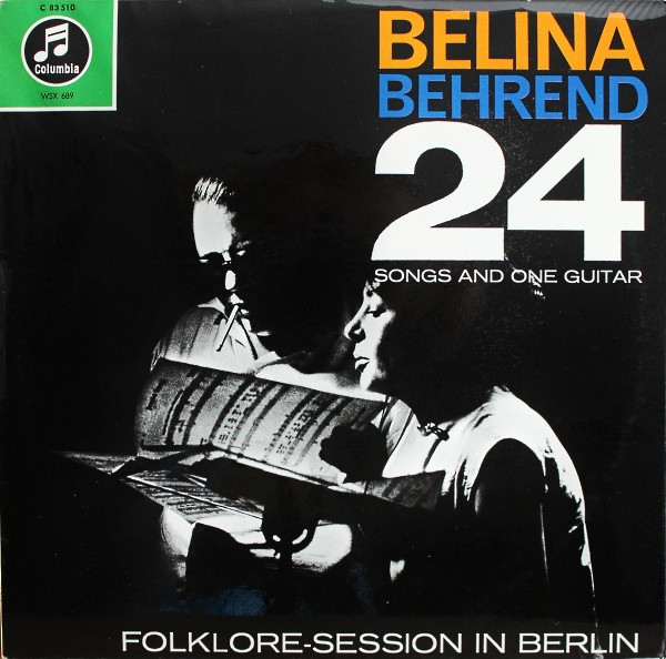 Cover Belina Behrend* - 24 Songs And One Guitar (Folklore-Session In Berlin) (LP, Album, Mono) Schallplatten Ankauf