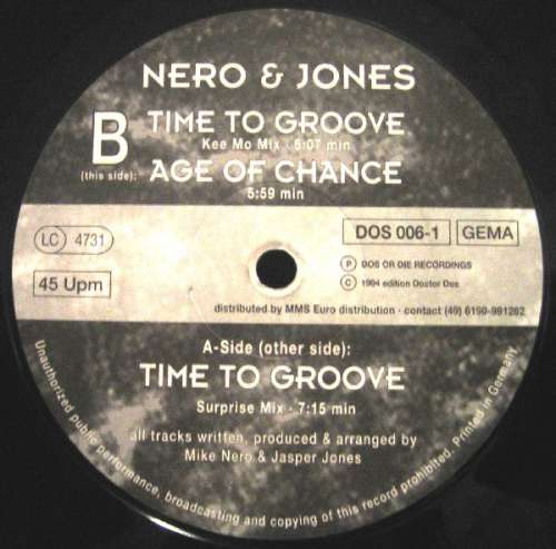 Cover Nero & Jones - Time To Groove (12) Schallplatten Ankauf