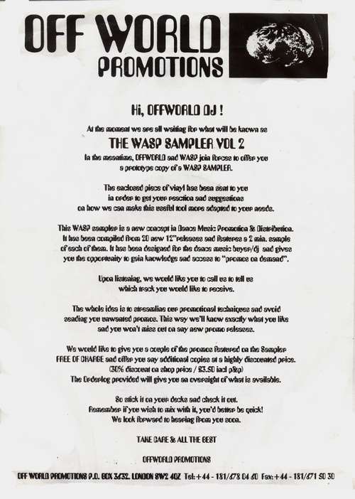 Cover Various - The Wasp Sampler 2 (LP, Smplr) Schallplatten Ankauf