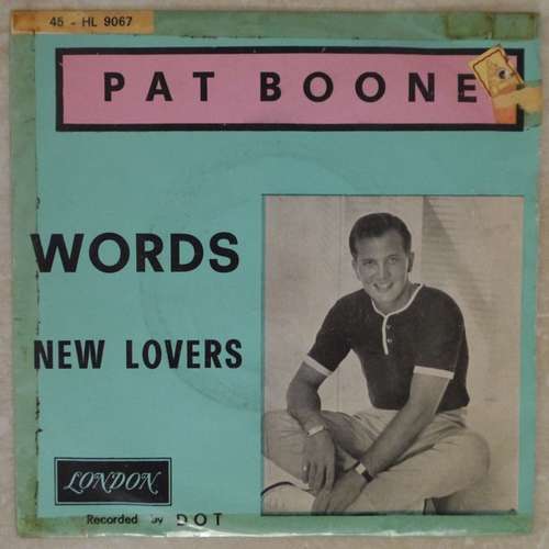 Cover Pat Boone - Words / New Lovers (7) Schallplatten Ankauf