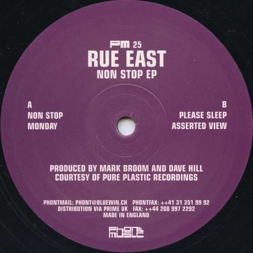 Cover Rue East - Non Stop EP (12, EP) Schallplatten Ankauf
