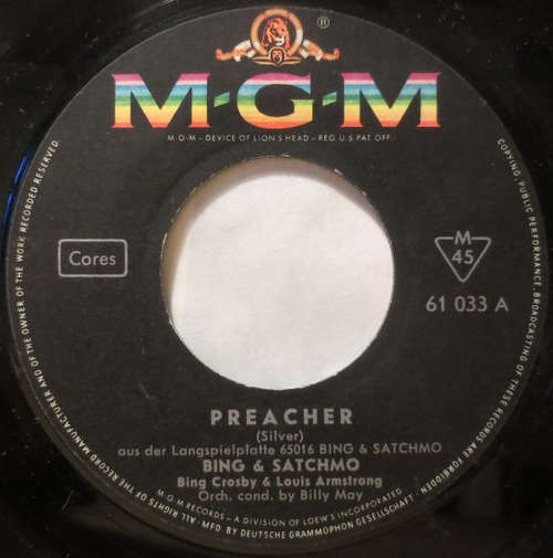 Cover Bing* And Satchmo (2) - Preacher (7, Single) Schallplatten Ankauf