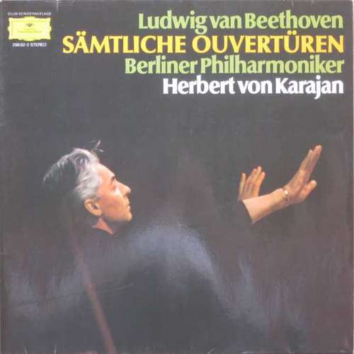 Cover Ludwig van Beethoven, Berliner Philharmoniker, Herbert von Karajan - Sämtliche Ouvertüren (2xLP, Club) Schallplatten Ankauf