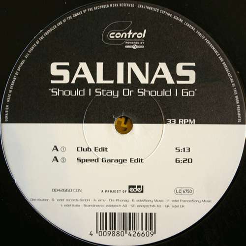 Cover Salinas (2) - Should I Stay Or Should I Go (12) Schallplatten Ankauf