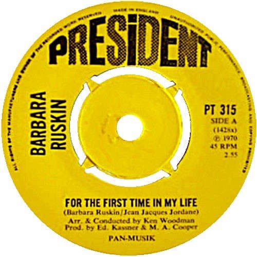 Cover Barbara Ruskin - For The First Time In My Life (7) Schallplatten Ankauf