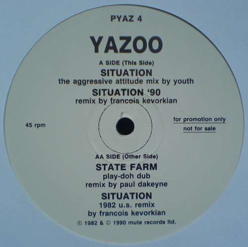 Cover Yazoo - Situation (12, Promo, Whi) Schallplatten Ankauf