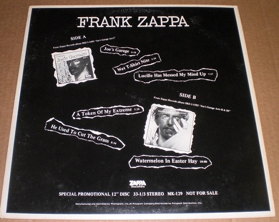 Cover Frank Zappa - Frank Zappa (12, Promo, Smplr) Schallplatten Ankauf