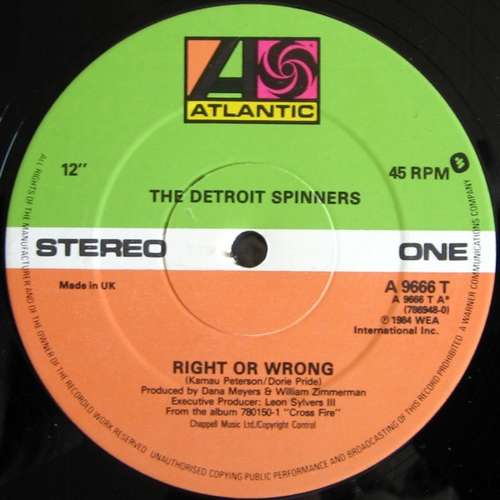 Cover Right Or Wrong / I'll Be Around Schallplatten Ankauf