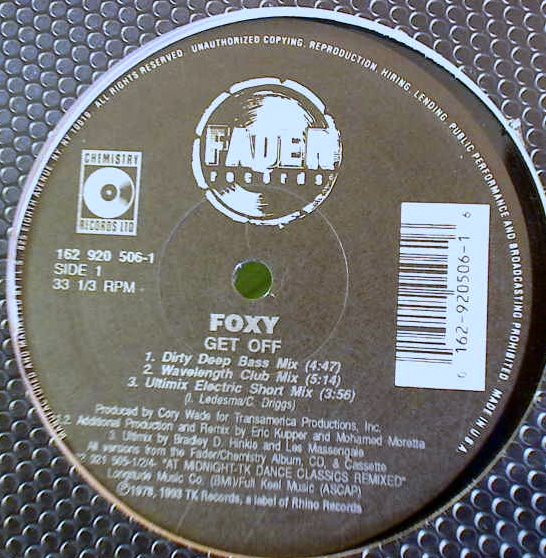 Cover Foxy / Peter Brown (2) - Get Off / Dance With Me (12) Schallplatten Ankauf