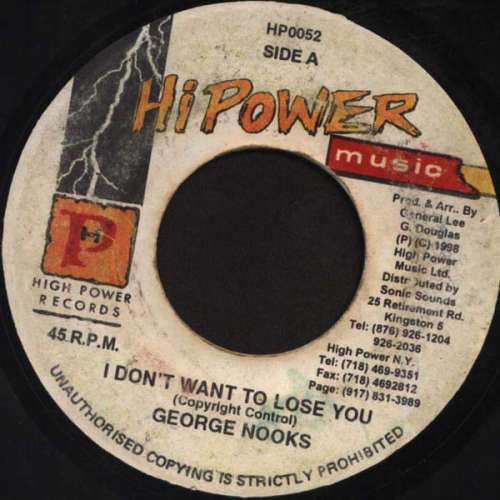 Cover George Nooks / Taxi Gang* - I Don't Want To Lose You (7) Schallplatten Ankauf