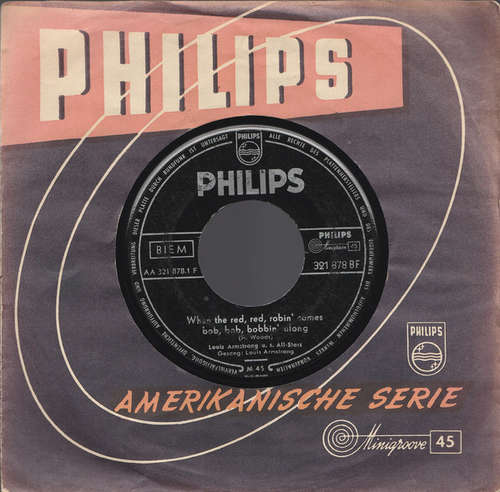 Cover Louis Armstrong And His All-Stars - When The Red, Red, Robin' Comes Bob, Bob, Bobbin' Along / Honeysuckle Rose (7) Schallplatten Ankauf