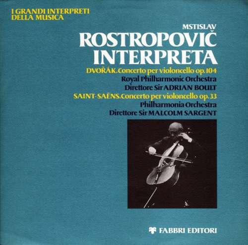 Cover Mstislav Rostropovič* Interpreta Dvořák*, Saint-Saëns* - Mstislav Rostropovič Interpreta (LP) Schallplatten Ankauf