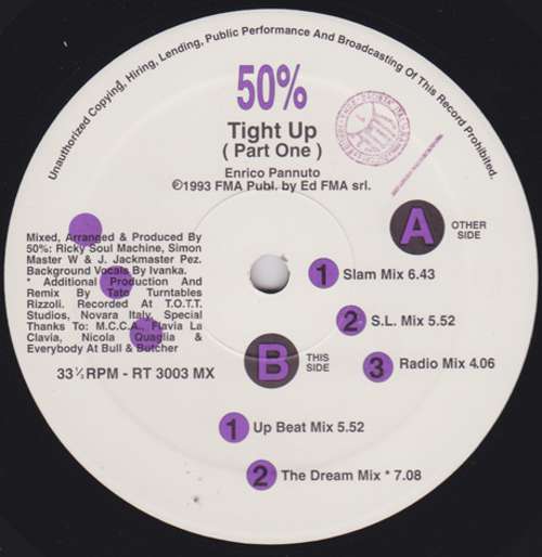 Cover 50% - Tight Up (Part One) (12) Schallplatten Ankauf