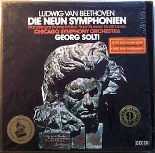 Cover Ludwig van Beethoven - Chicago Symphony Orchestra* / Georg Solti - Die Neun Symphonien (9xLP, Comp, Ltd, Promo + Box + LP, Ltd, Int) Schallplatten Ankauf