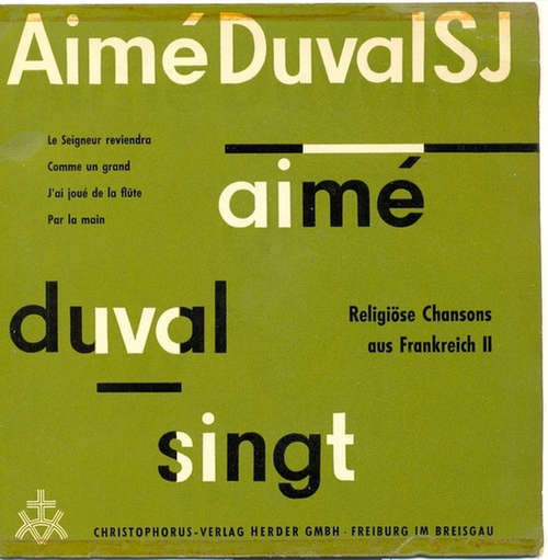Cover Aimé Duval SJ* - Religiöse Chansons Aus Frankreich II (7, EP, Mono) Schallplatten Ankauf