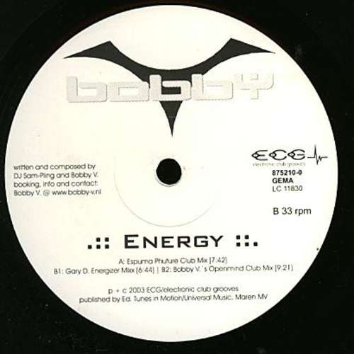 Cover Bobby V - Energy (12) Schallplatten Ankauf