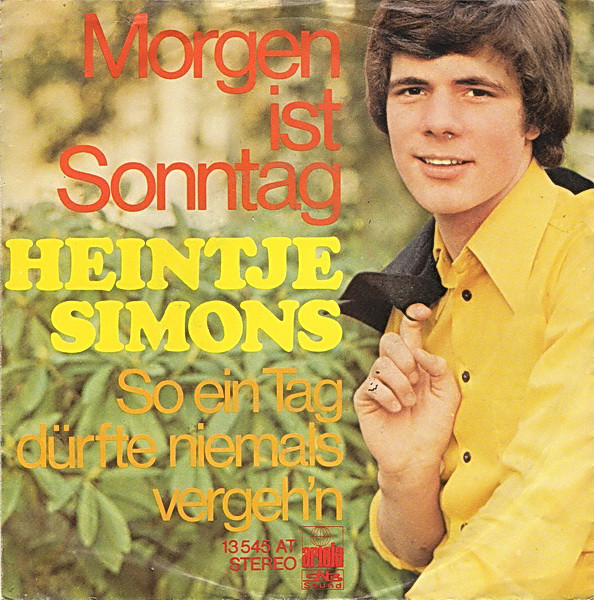 Cover Heintje Simons* - Morgen Ist Sonntag (7, Single) Schallplatten Ankauf