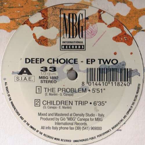 Cover Deep Choice - EP Two (12, EP) Schallplatten Ankauf