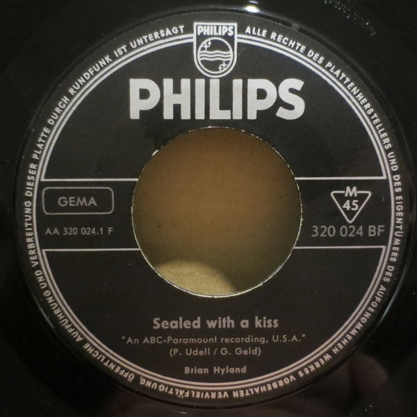 Cover Brian Hyland - Sealed With A Kiss / Summer Job (7, Single) Schallplatten Ankauf