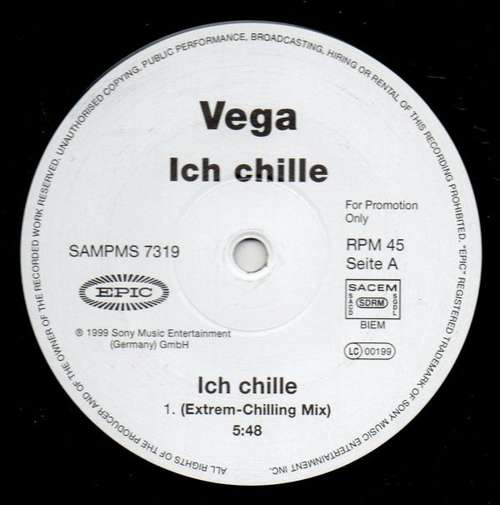 Cover Vega - Ich Chille (12, Promo) Schallplatten Ankauf